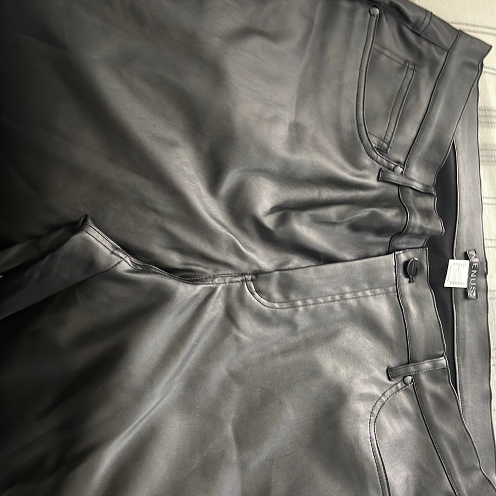 Faux leather pants